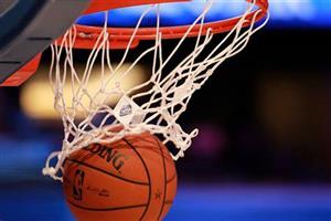 Basketball ball and hoop